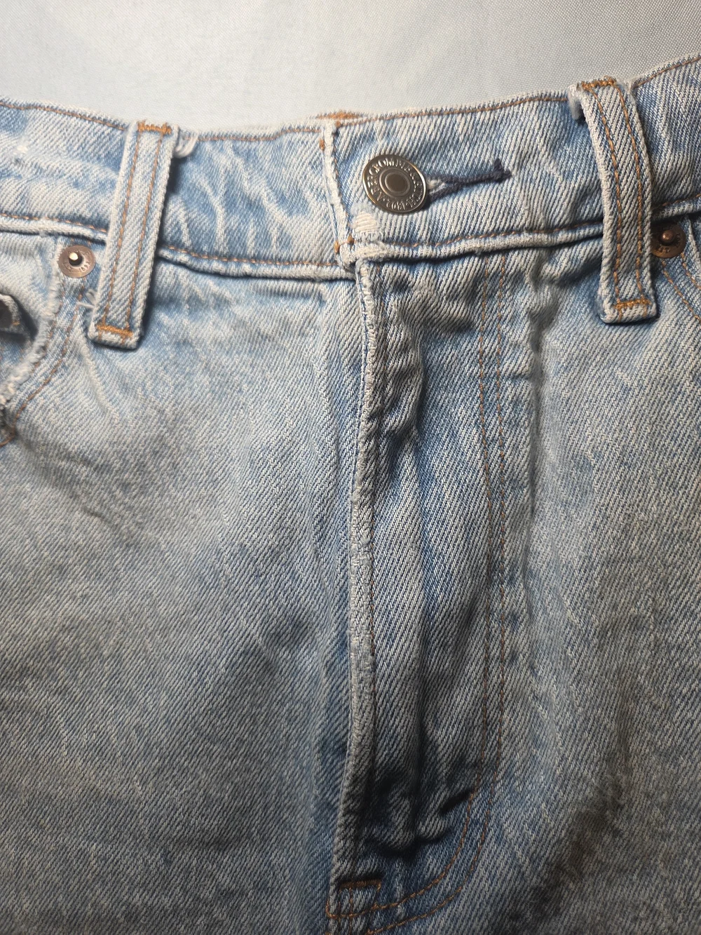 Abercrombie & Fitch Dad Short High Rise Womens 27  Distressed Denim Shorts - Picture 5 of 13